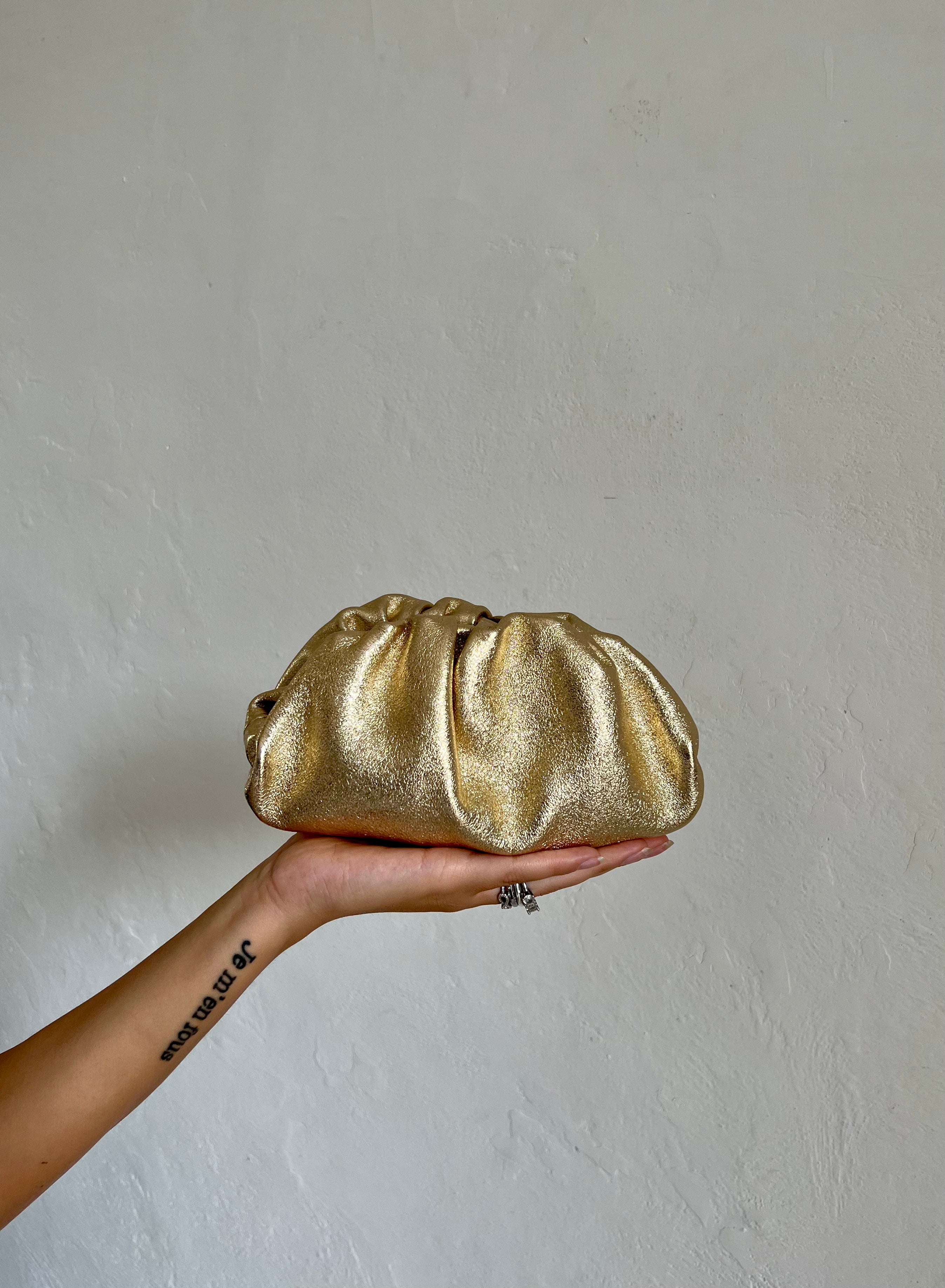 Mini pouch laminata - Light gold