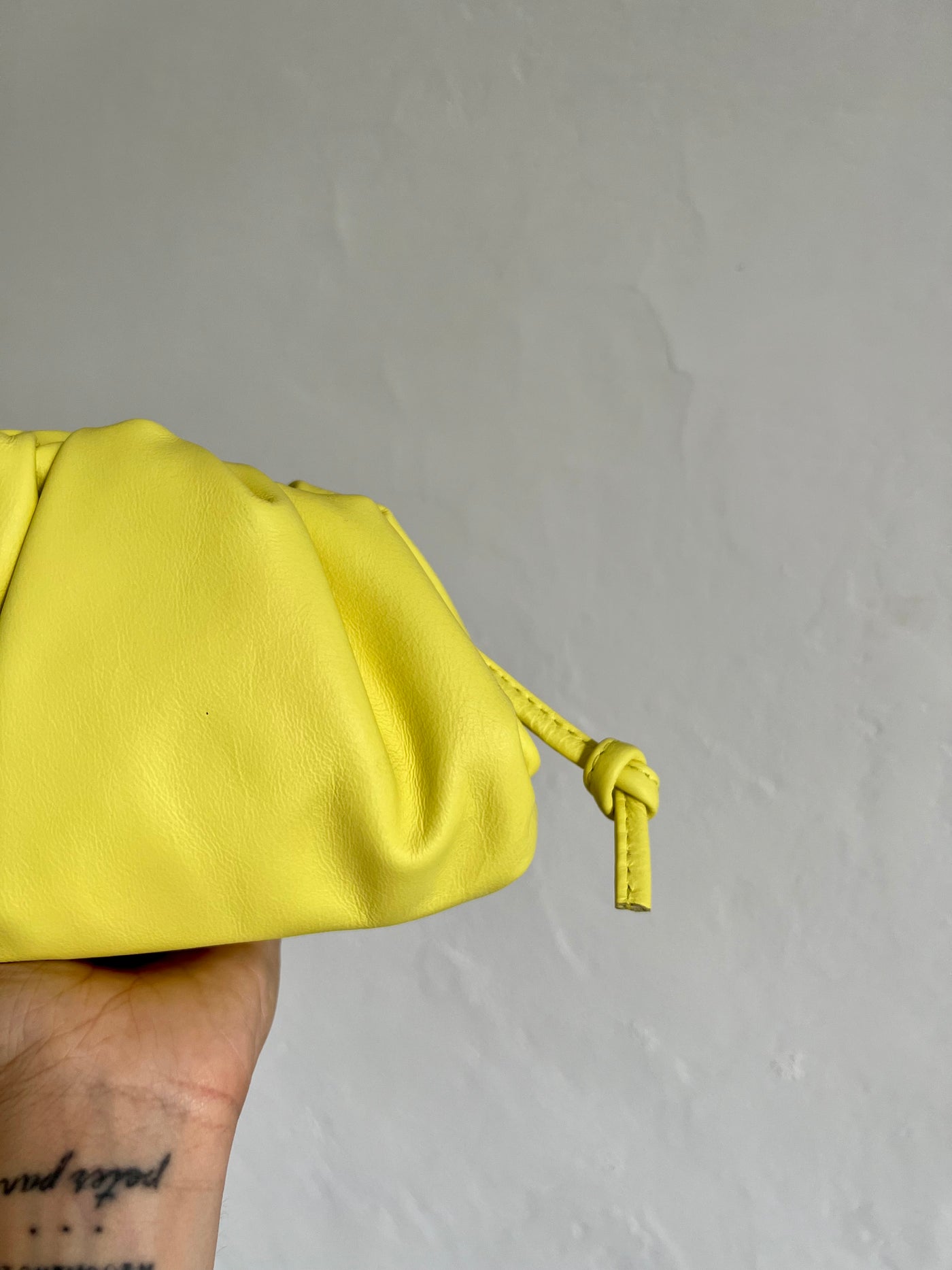 Mini pouch pelle liscia - Lime