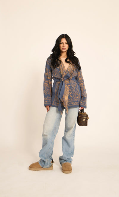 CARDIGAN PAISLEY - Polvere