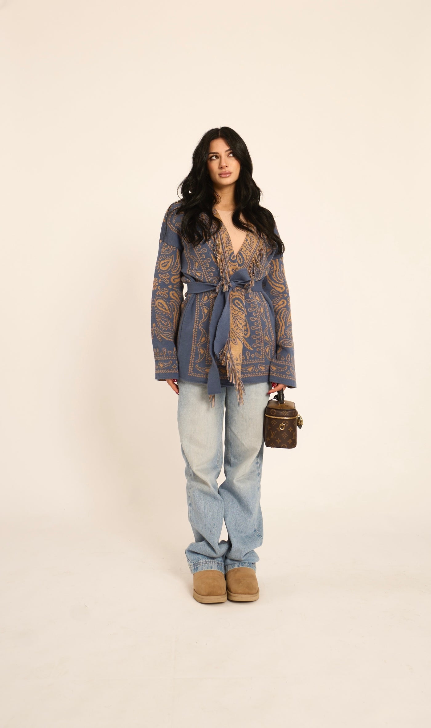 CARDIGAN PAISLEY - Polvere