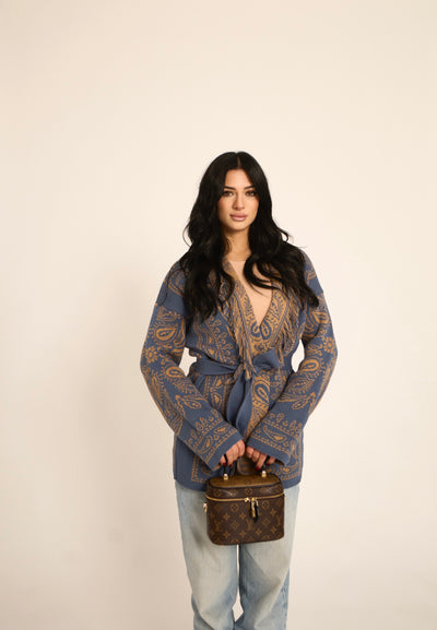 CARDIGAN PAISLEY - Polvere