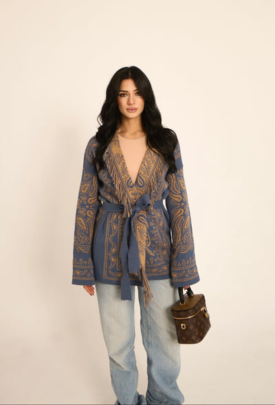 CARDIGAN PAISLEY - Polvere