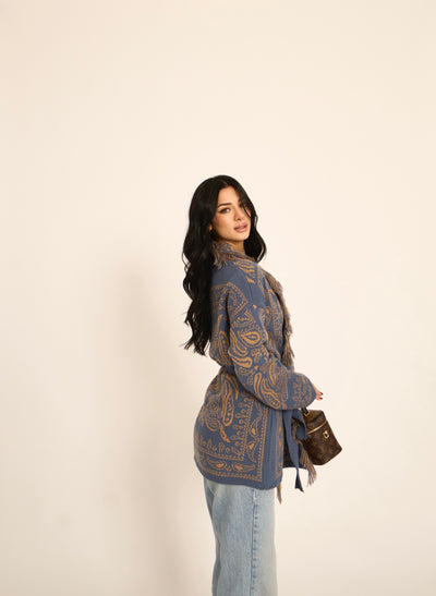CARDIGAN PAISLEY - Polvere