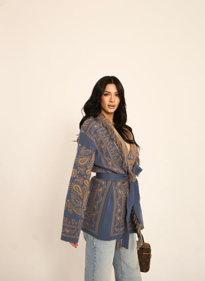 CARDIGAN PAISLEY - Polvere