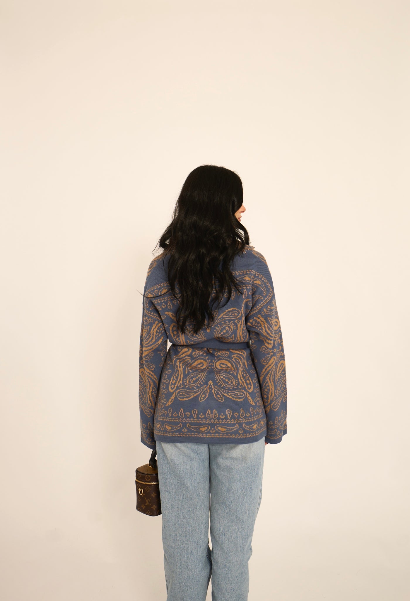 CARDIGAN PAISLEY - Polvere