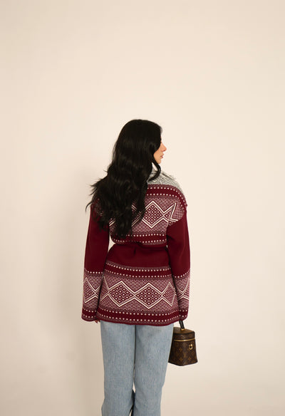 CARDIGAN NOEL - Bordeaux