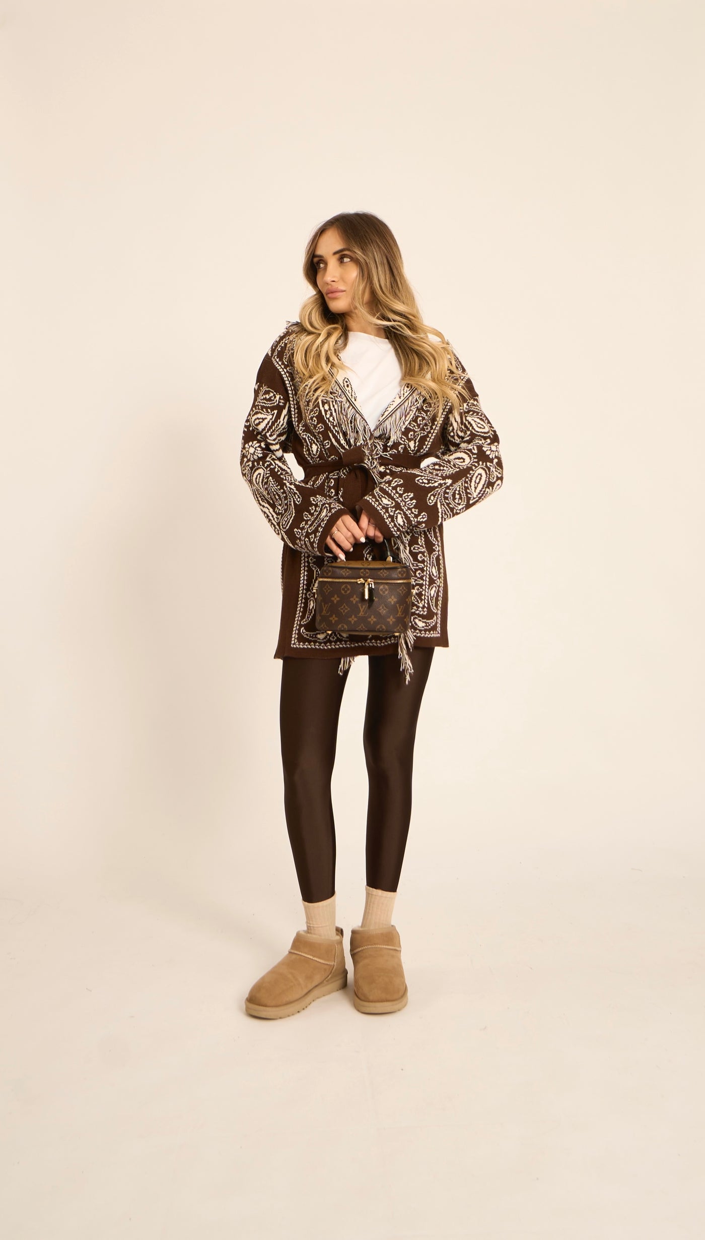 CARDIGAN PAISLEY - Marrone