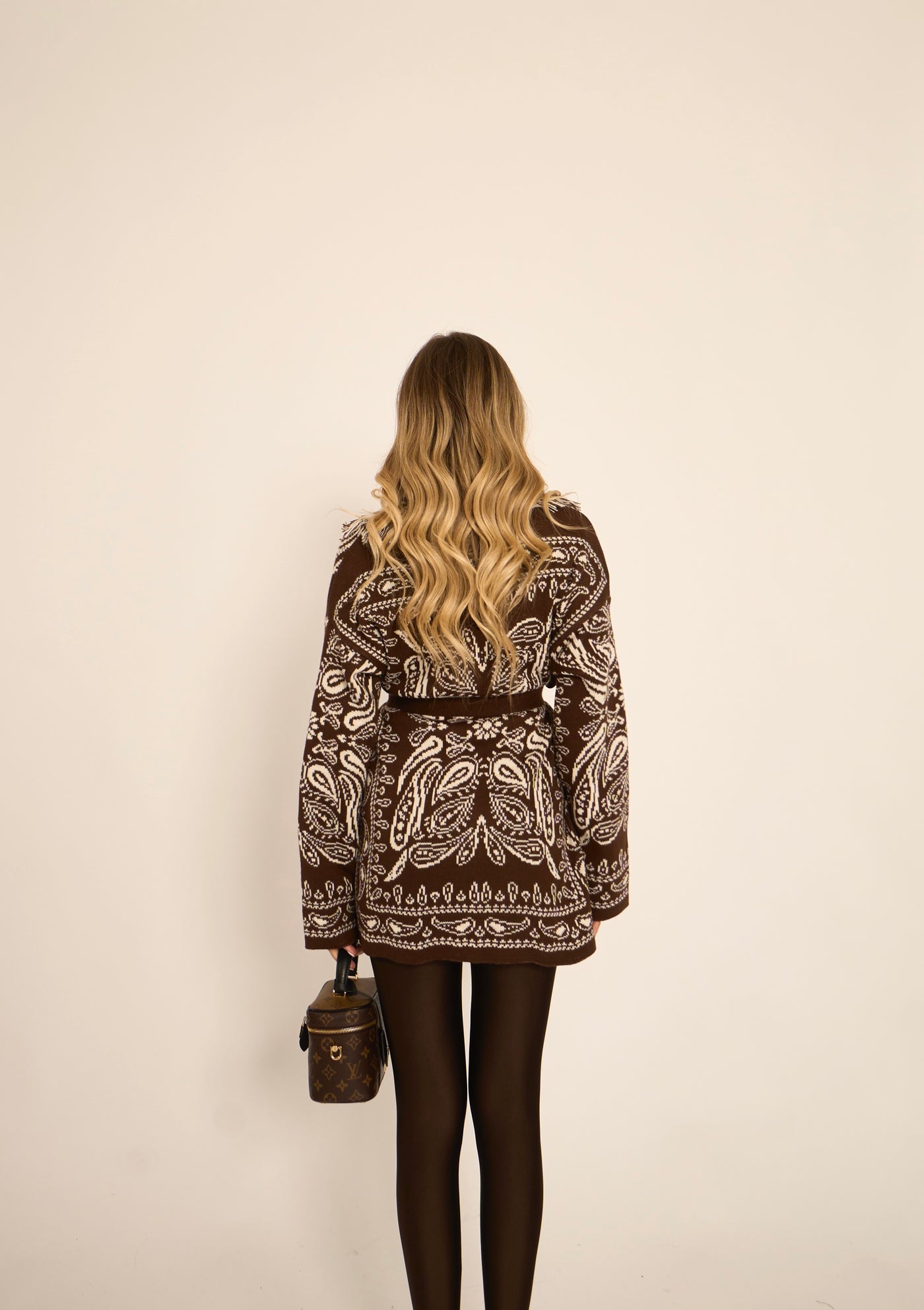 CARDIGAN PAISLEY - Marrone