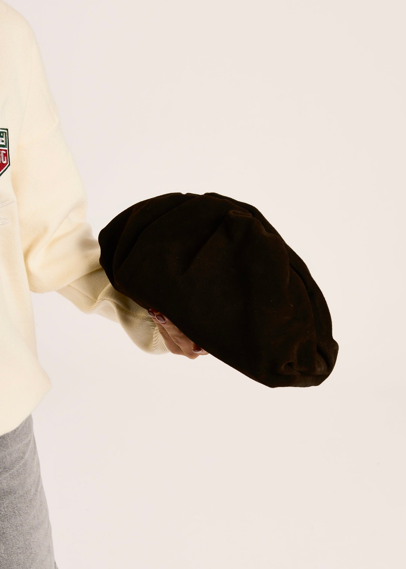 POUCH BIG SUEDE - Moro