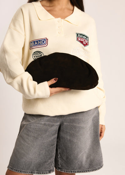 POUCH BIG SUEDE - Moro