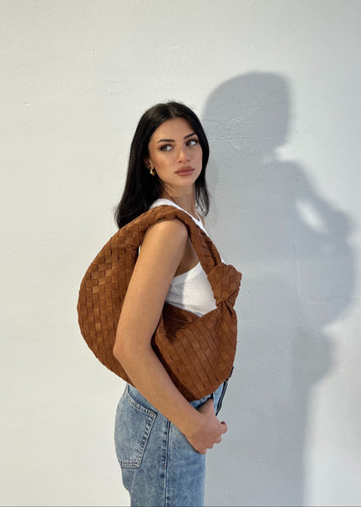 Julia Bag - Suede Camel