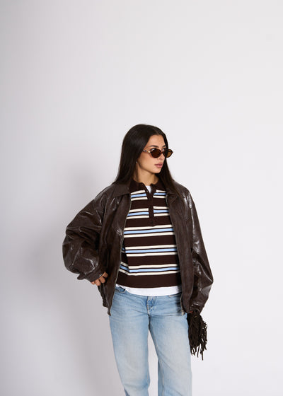 BOMBER ALISSA - Marrone