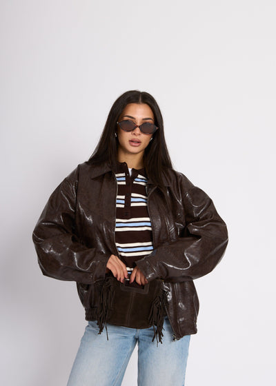 BOMBER ALISSA - Marrone