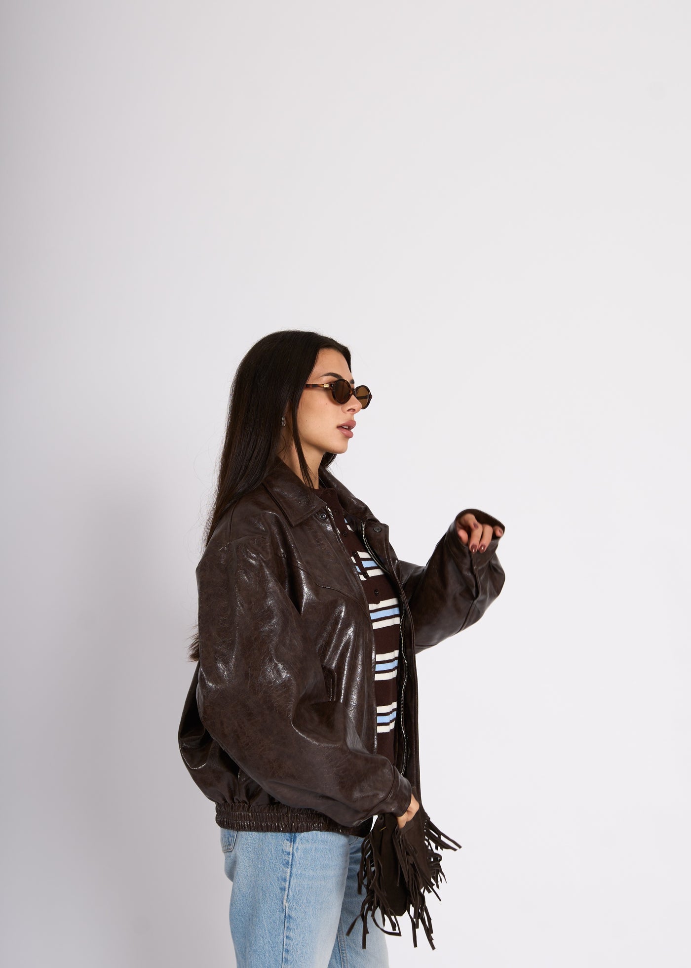 BOMBER ALISSA - Marrone