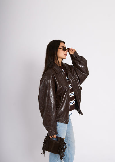 BOMBER ALISSA - Marrone