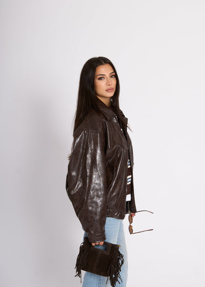 BOMBER ALISSA - Marrone