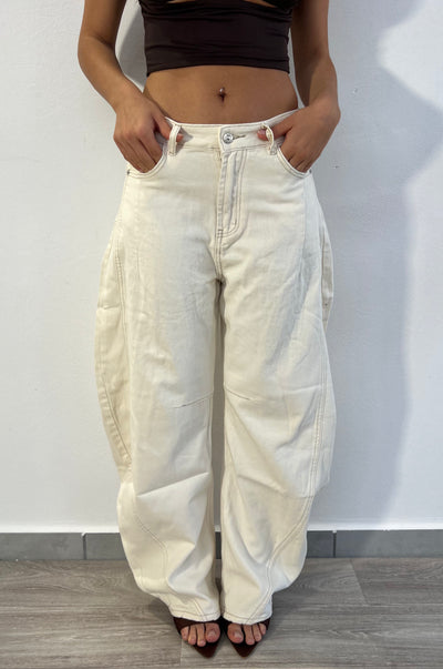 Jeans Mavy - Crema