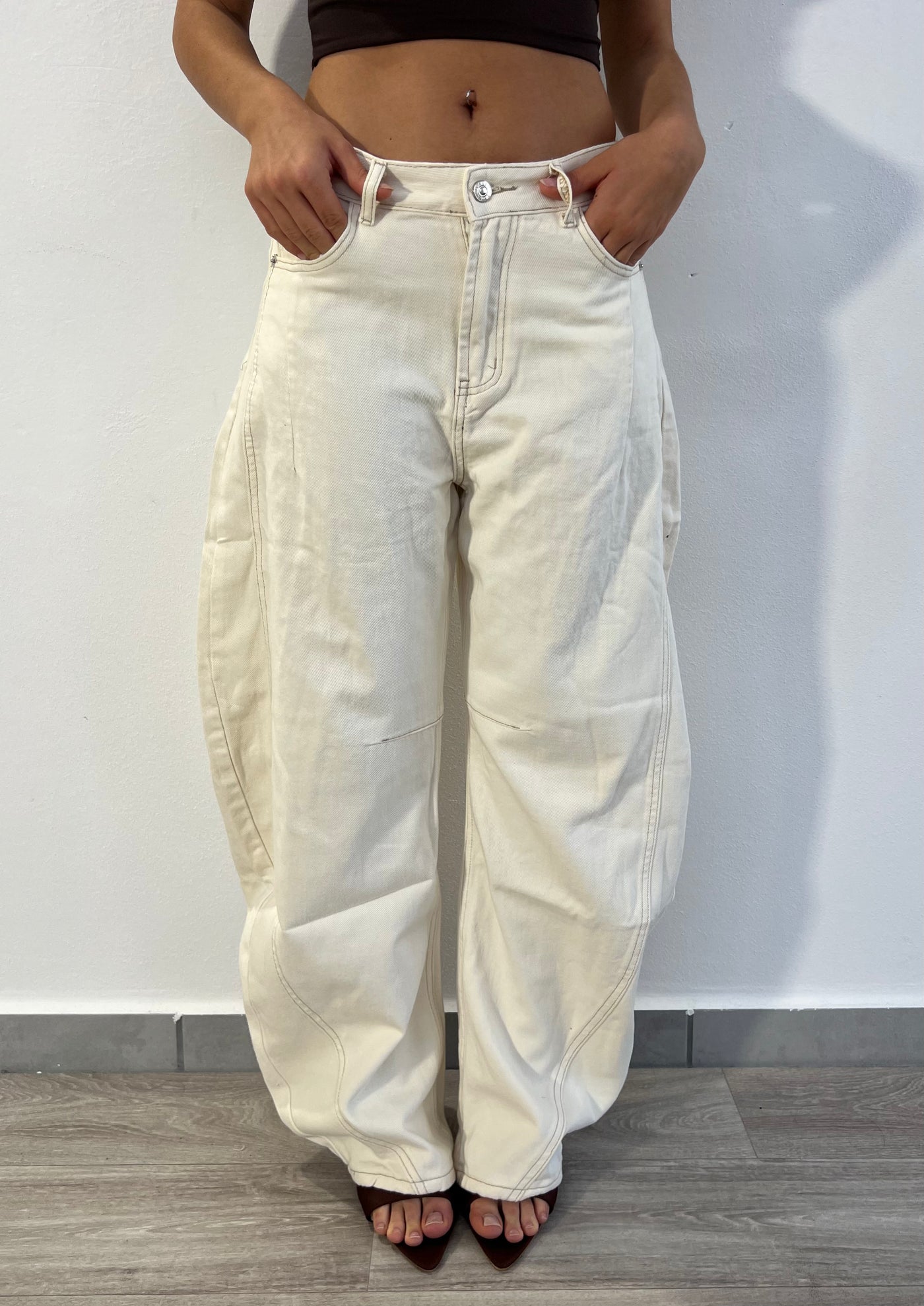 Jeans Mavy - Crema