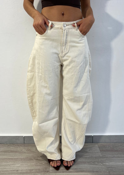 Jeans Mavy - Crema