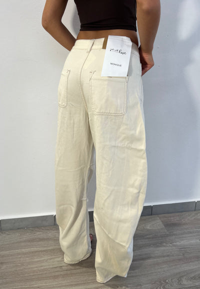 Jeans Mavy - Crema