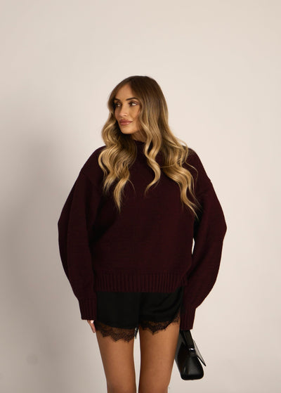 PULL ALINA - Burgundy