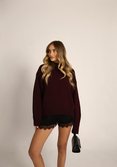 PULL ALINA - Burgundy