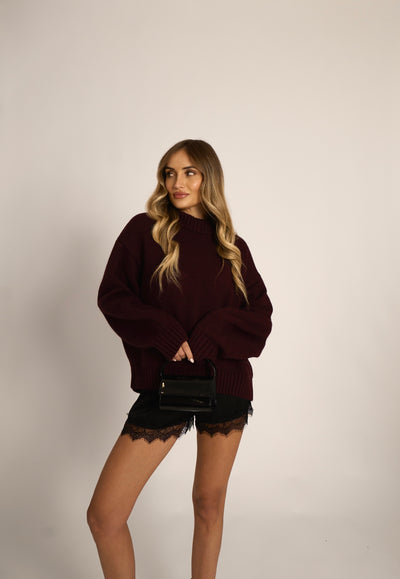 PULL ALINA - Burgundy
