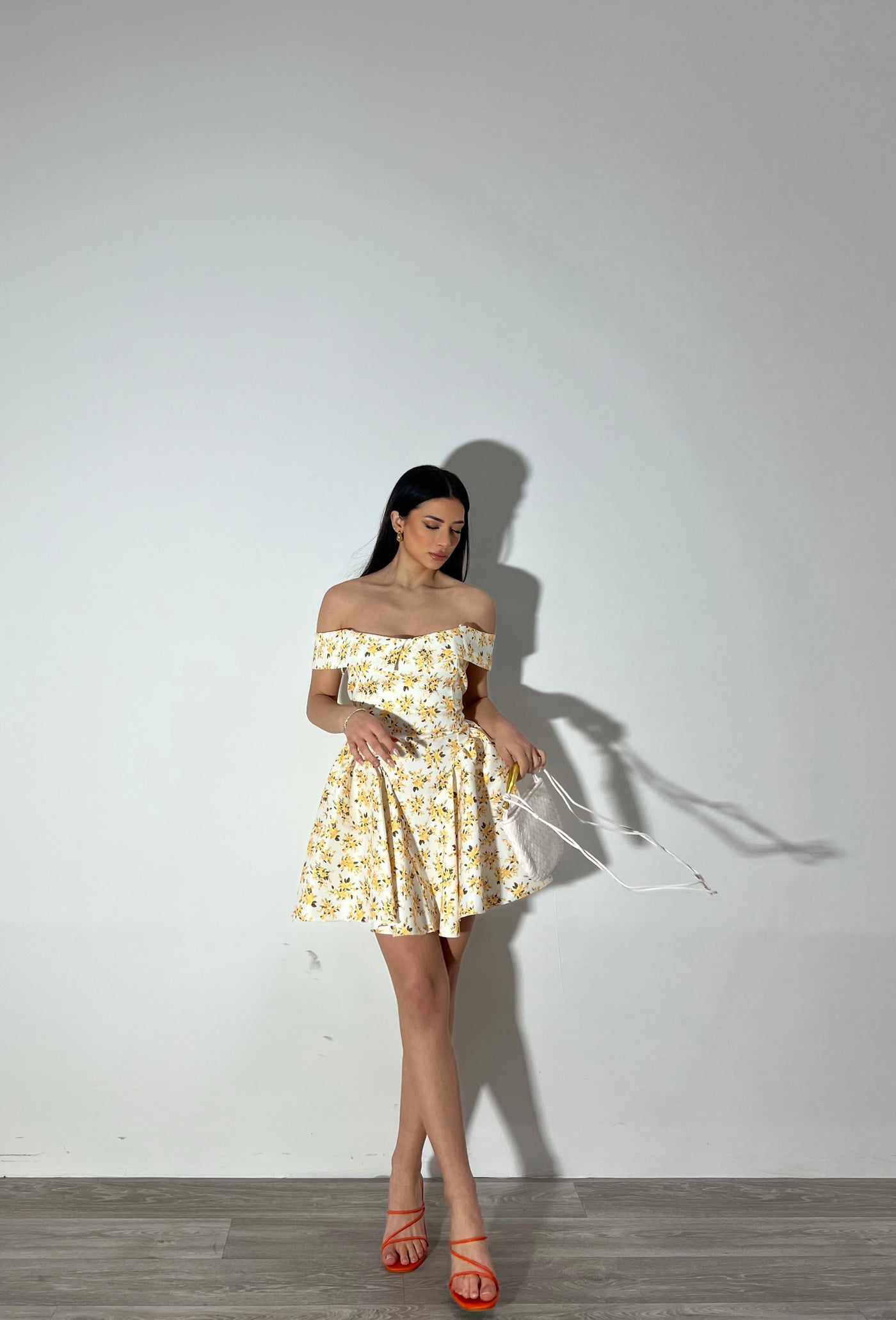 Mini Dress Signorina - Flower giallo