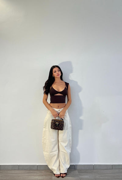 Jeans Mavy - Crema
