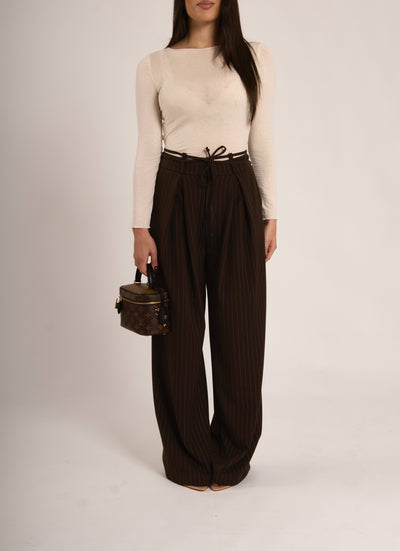 PANTALONE ALESSIA - Marrone