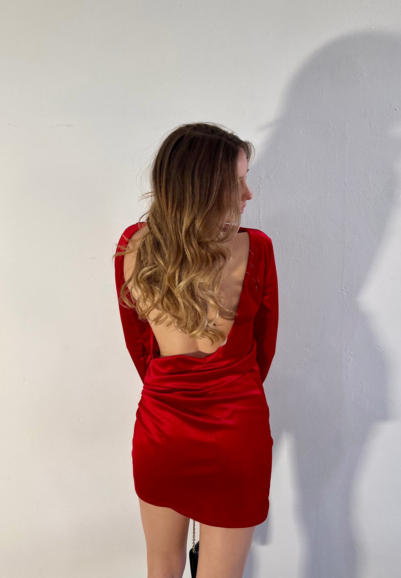 Mini Dress Anita - Velluto Rosso