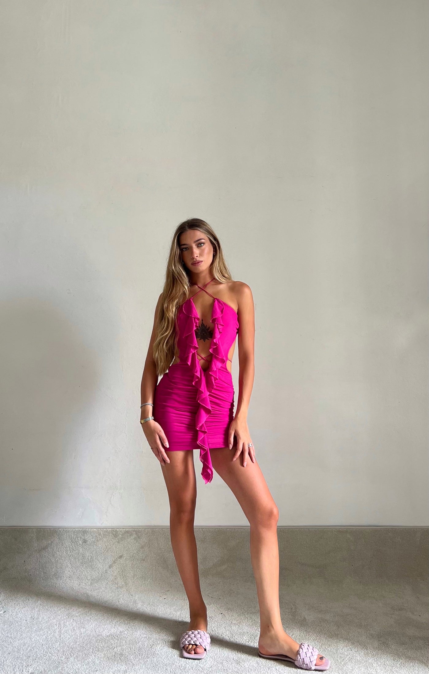 Mini dress Vanessa - Fucsia