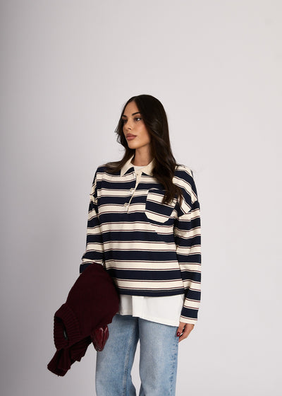 POLO STRIPE - Blu