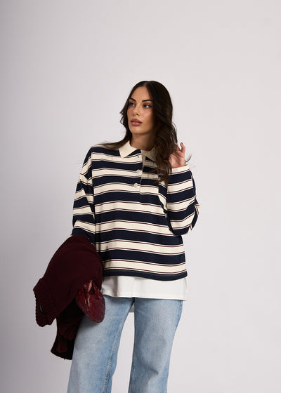 POLO STRIPE - Blu