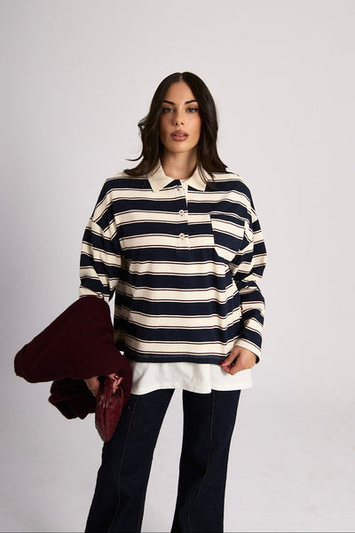 POLO STRIPE - Blu