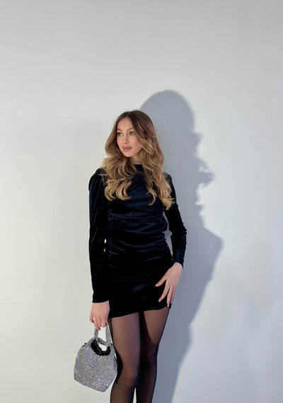 Mini Dress Anita - Velluto Nero