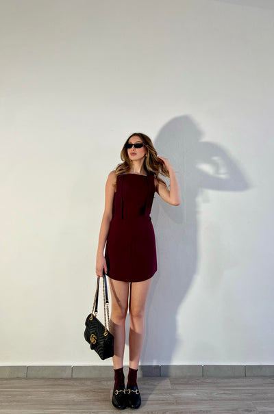 Mini Dress Chloè - Burgundy