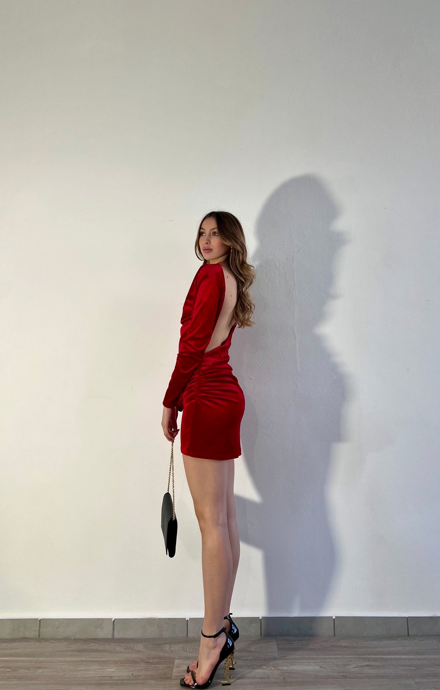 Mini Dress Anita - Velluto Rosso