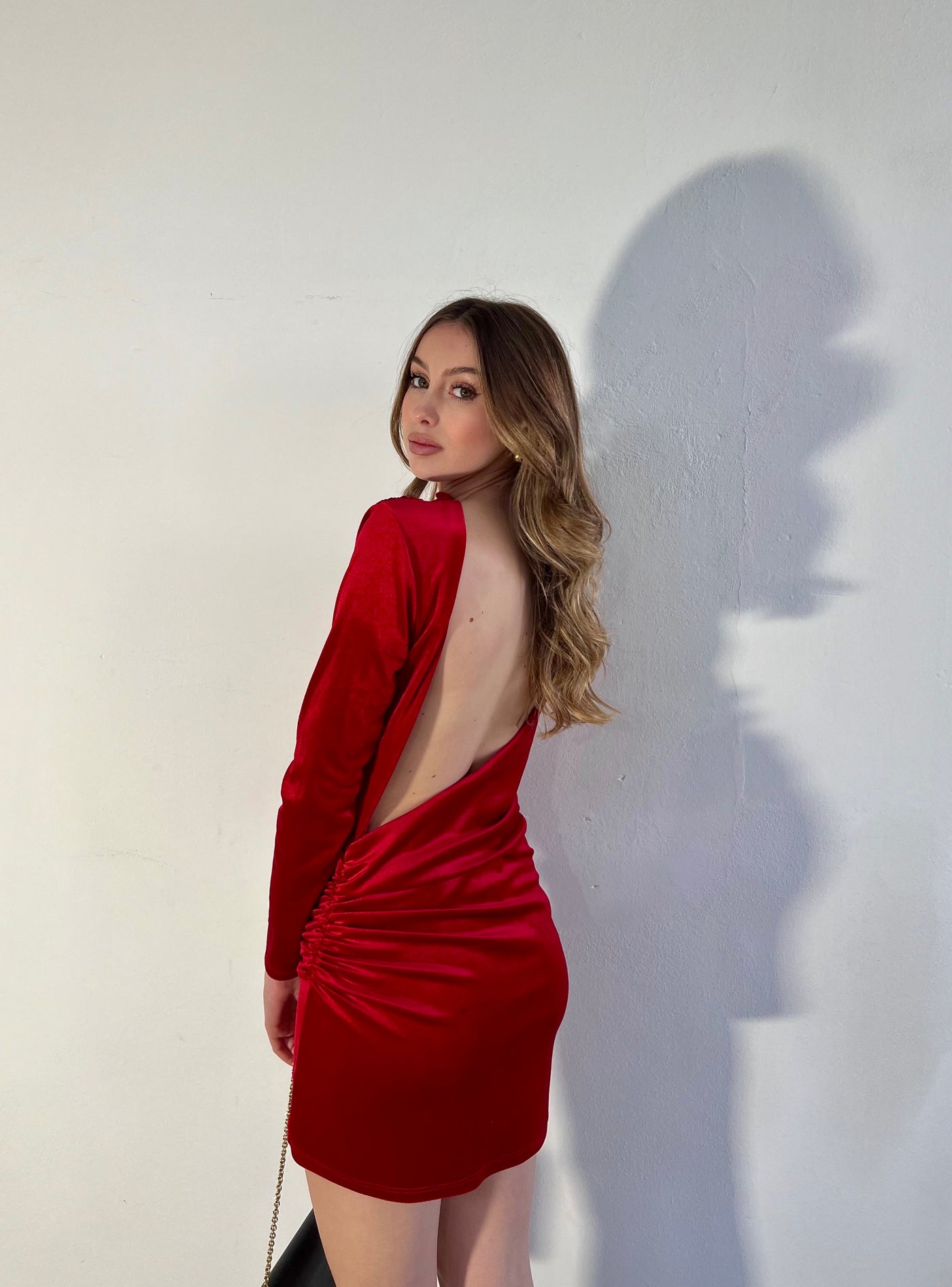 Mini Dress Anita - Velluto Rosso