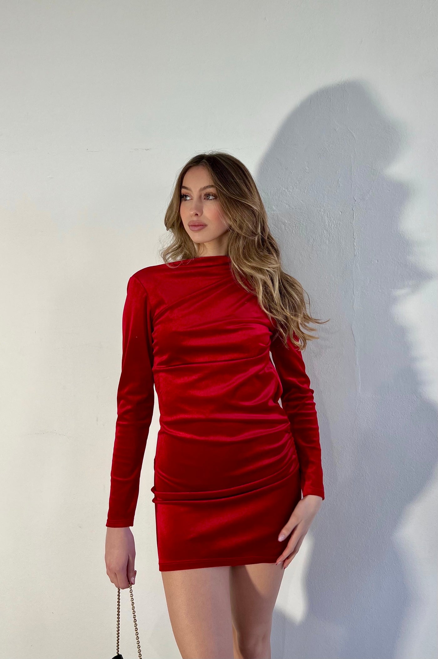 Mini Dress Anita - Velluto Rosso