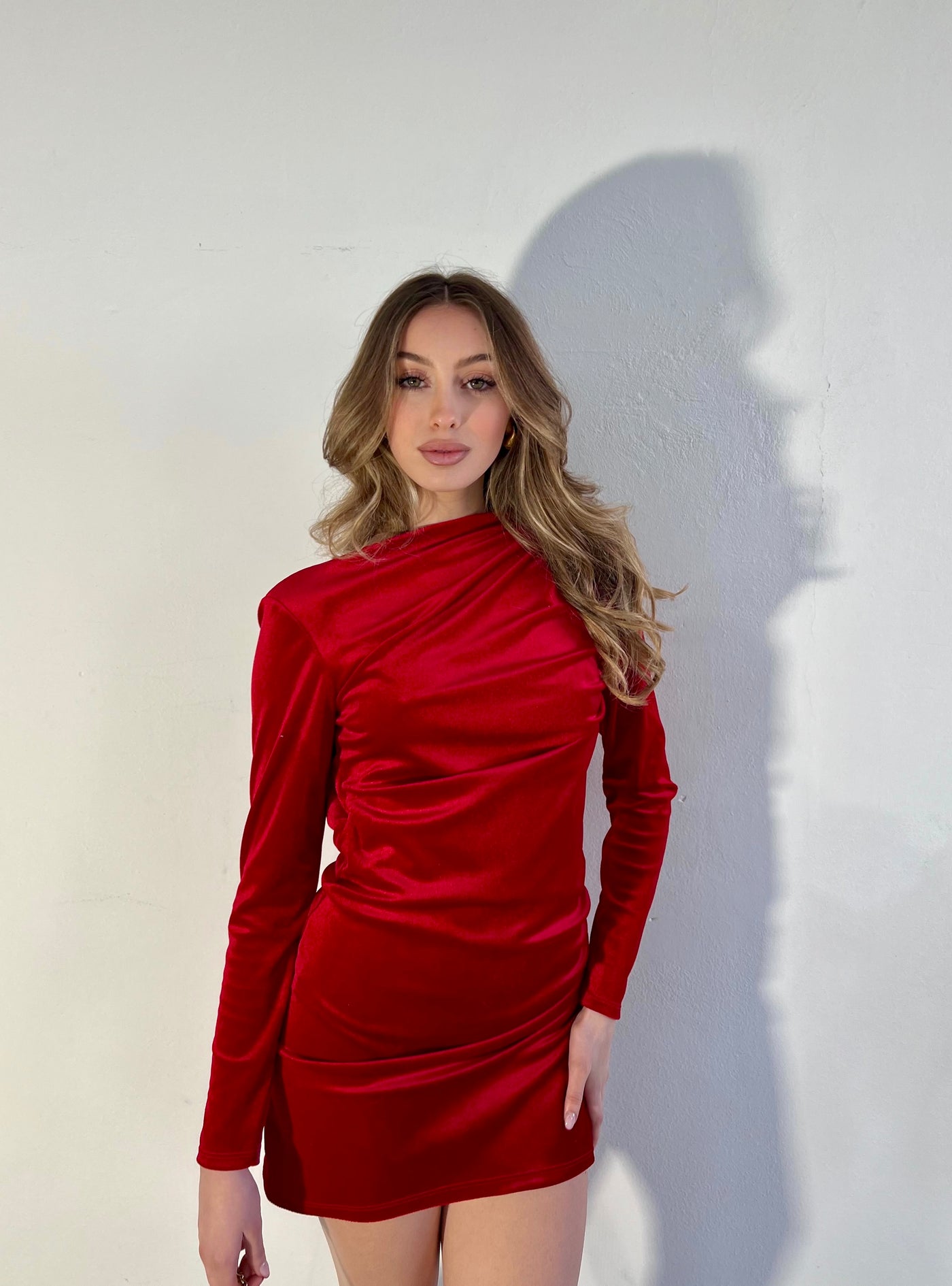 Mini Dress Anita - Velluto Rosso