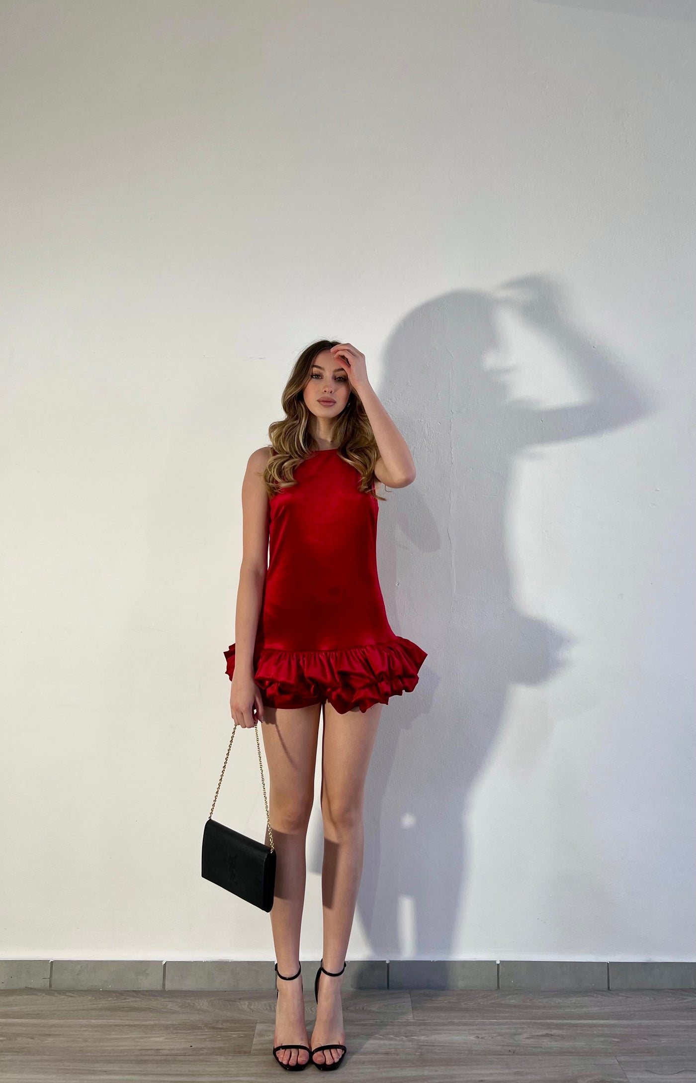 Mini Dress Amelie - Velluto Rosso