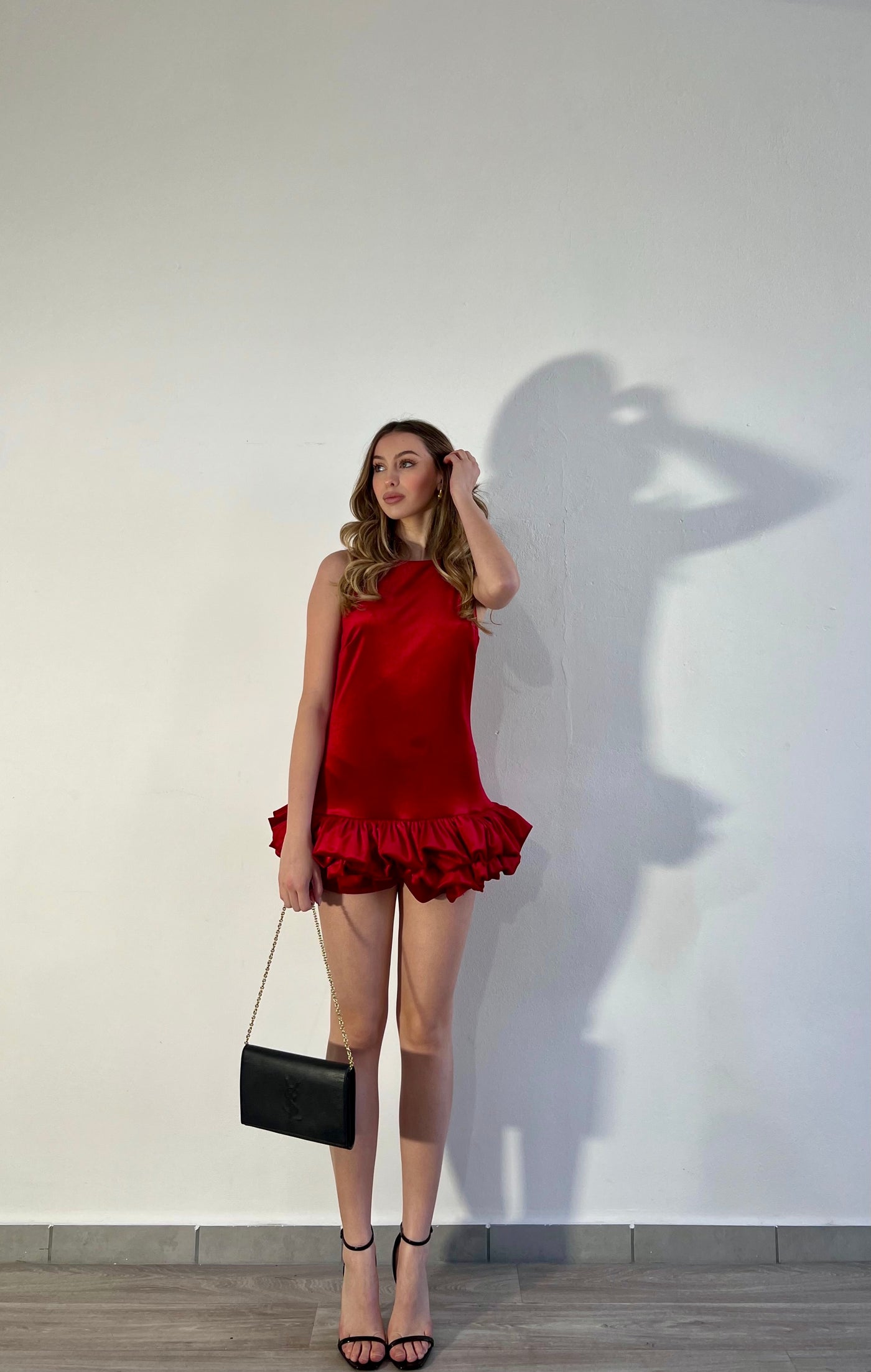 Mini Dress Amelie - Velluto Rosso