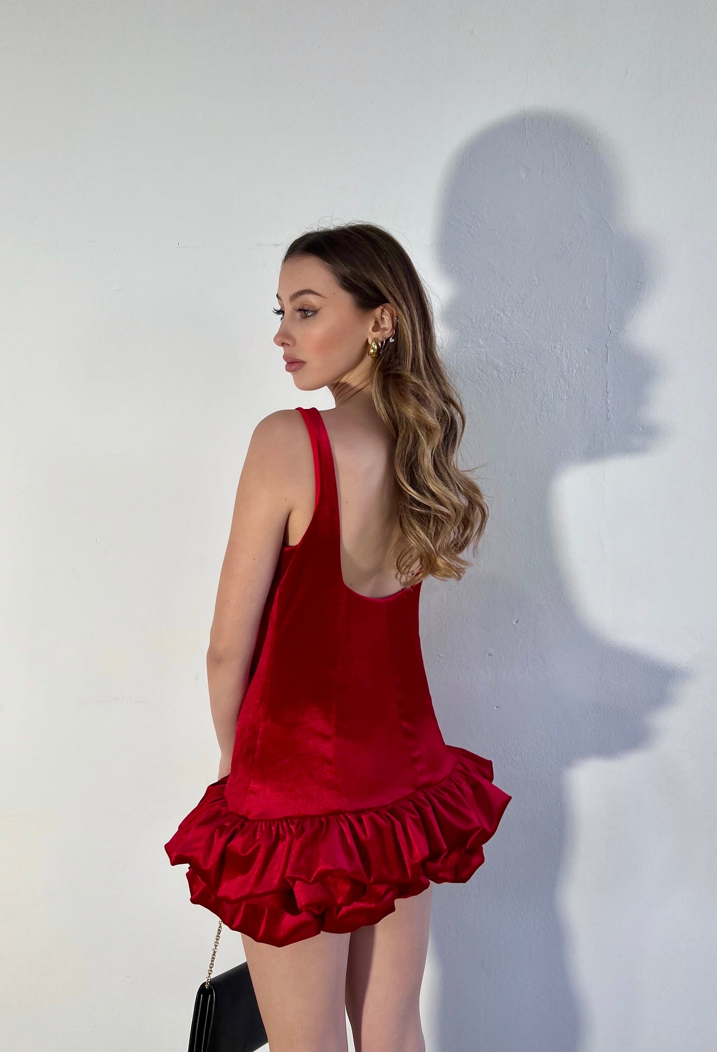 Mini Dress Amelie - Velluto Rosso