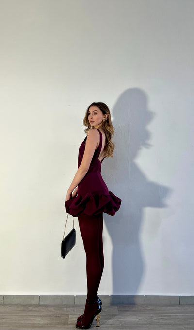 Mini Dress Jolie - Burgundy