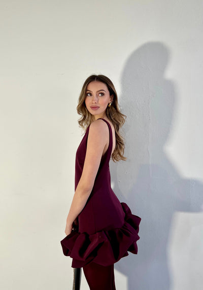 Mini Dress Jolie - Burgundy