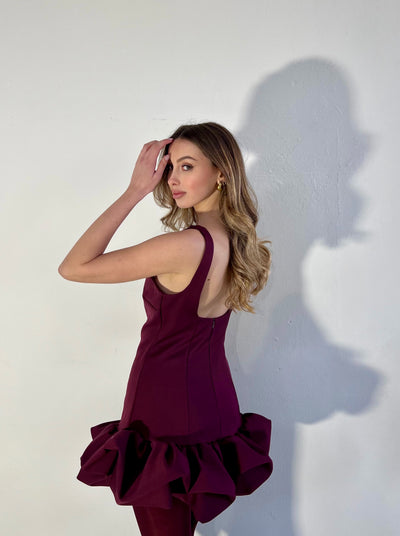 Mini Dress Jolie - Burgundy