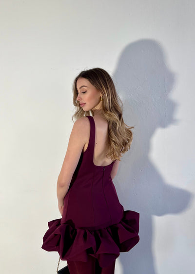 Mini Dress Jolie - Burgundy