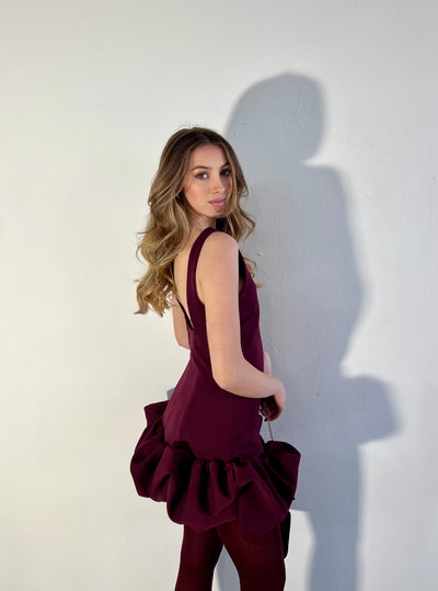 Mini Dress Jolie - Burgundy